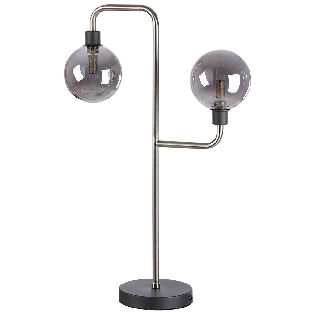 Hayle 2 Table Lamp Graphite Smoke