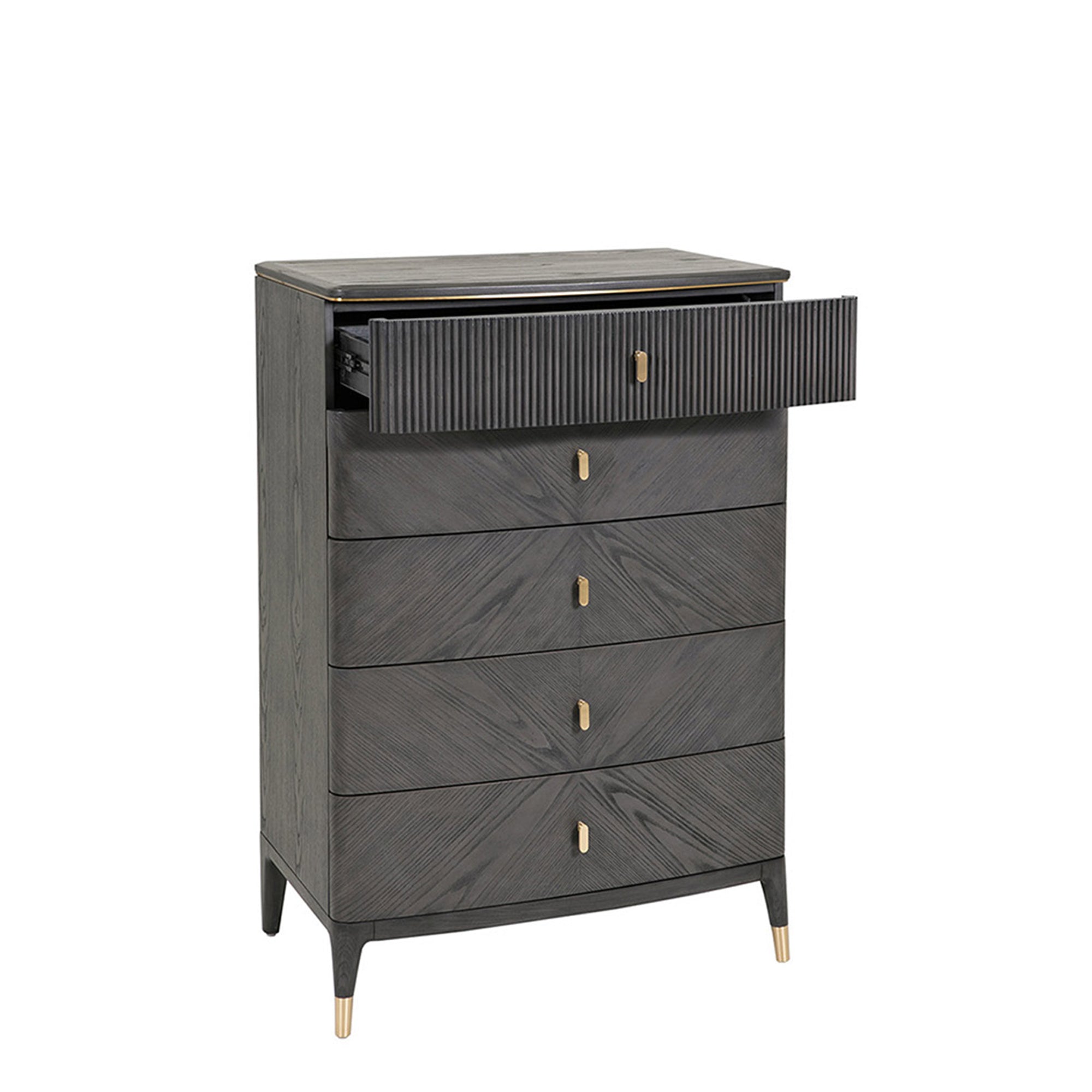 Tall 5 Drawer Chest- Ebony Finish