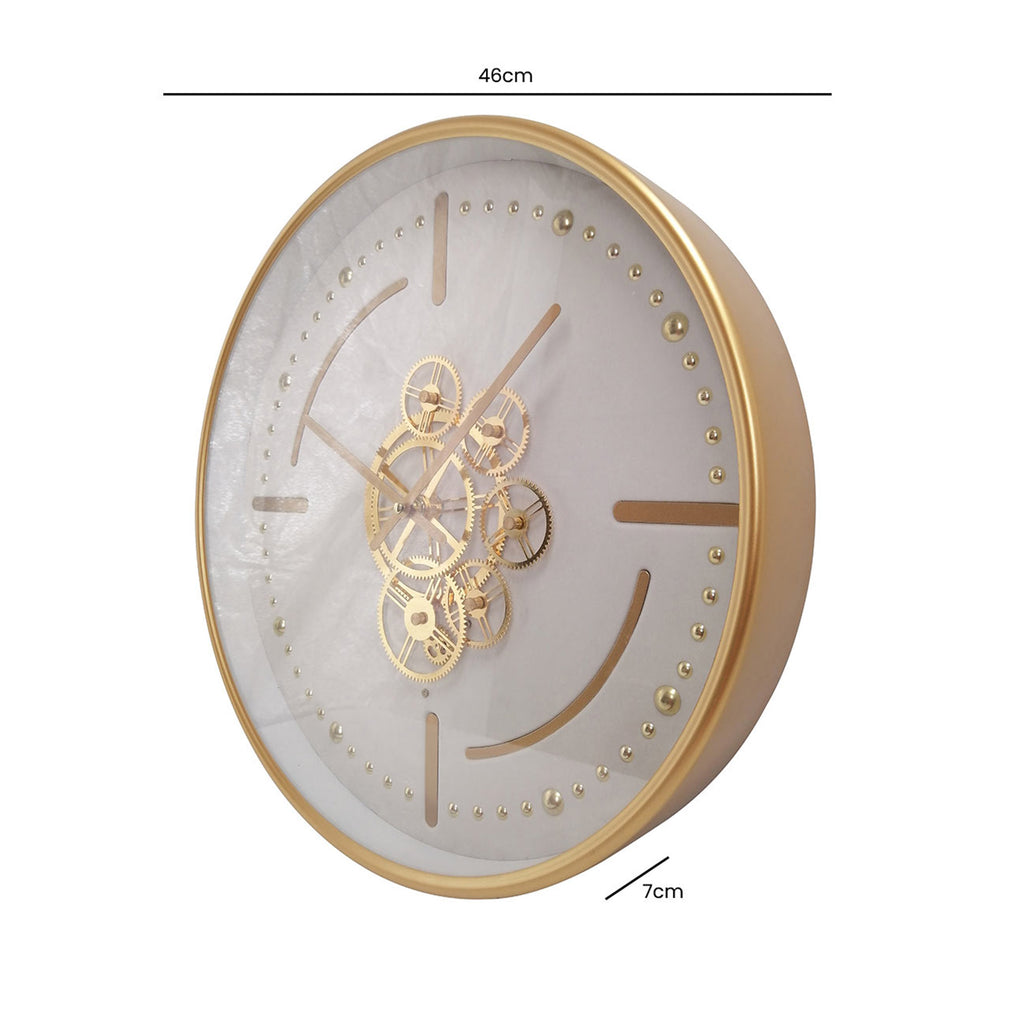 Gear Clock White