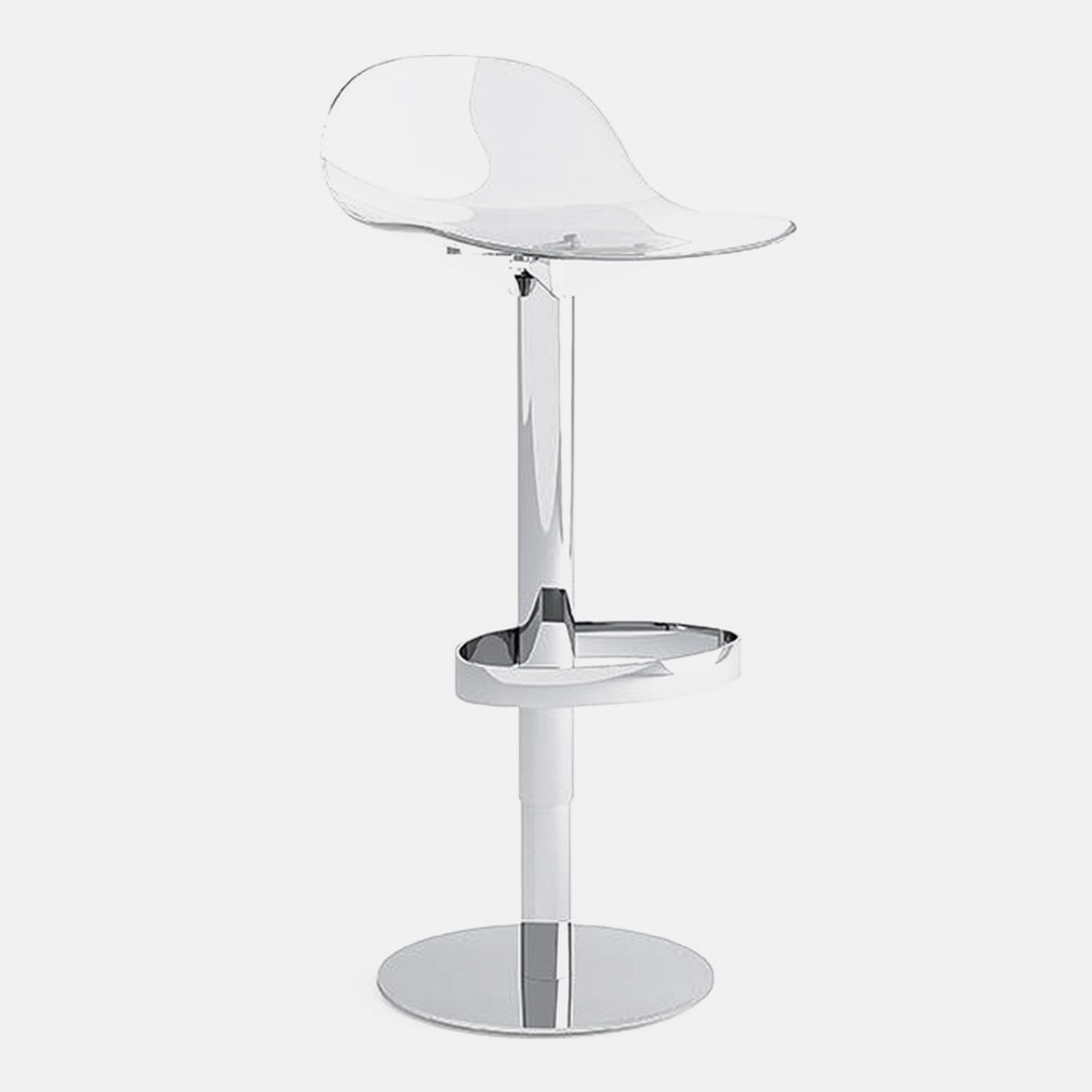 Adjustable Stool In P77 Chrome/P848 Transparent