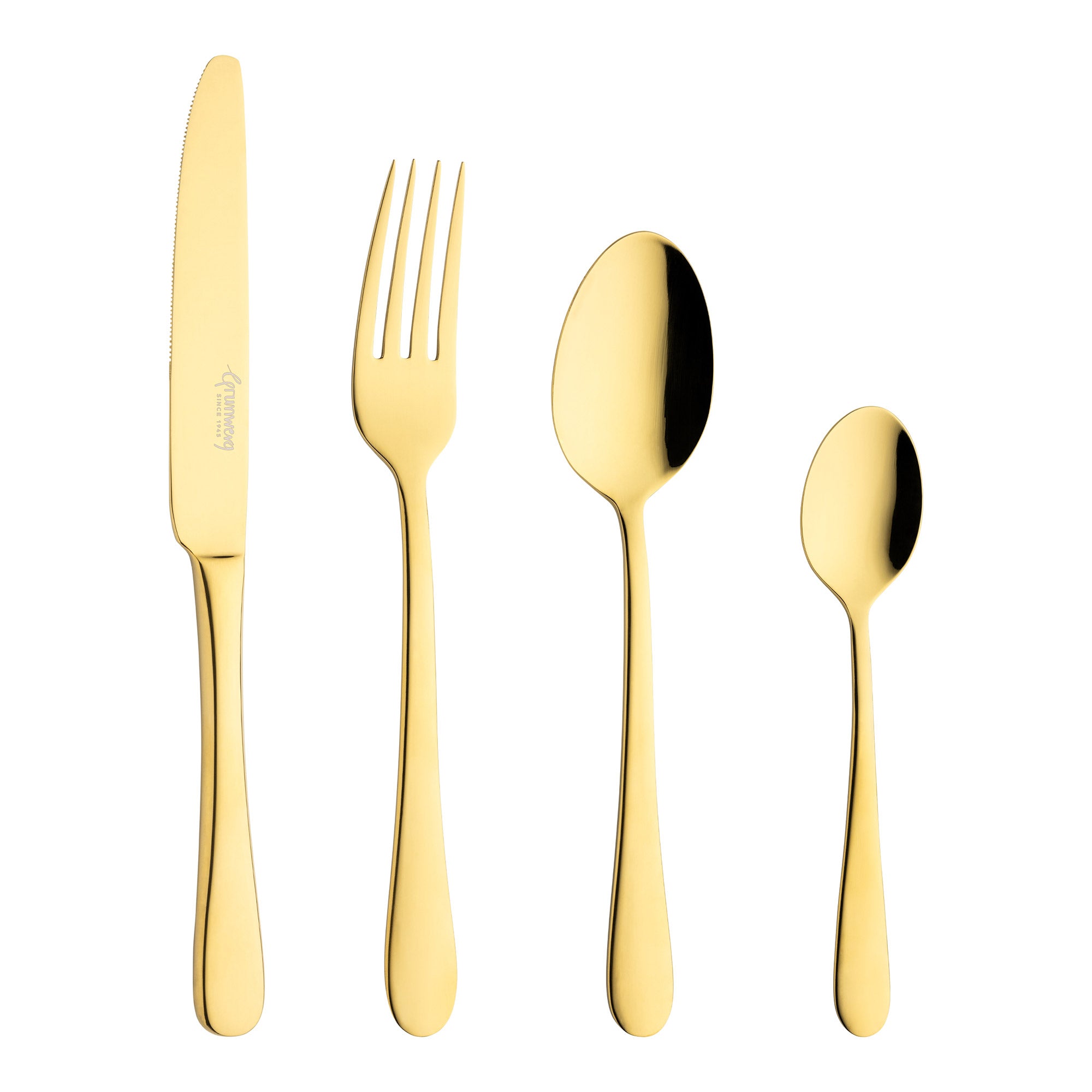 Windsor Stainless Steel Gold Finish 16 Piece Cutlery Set