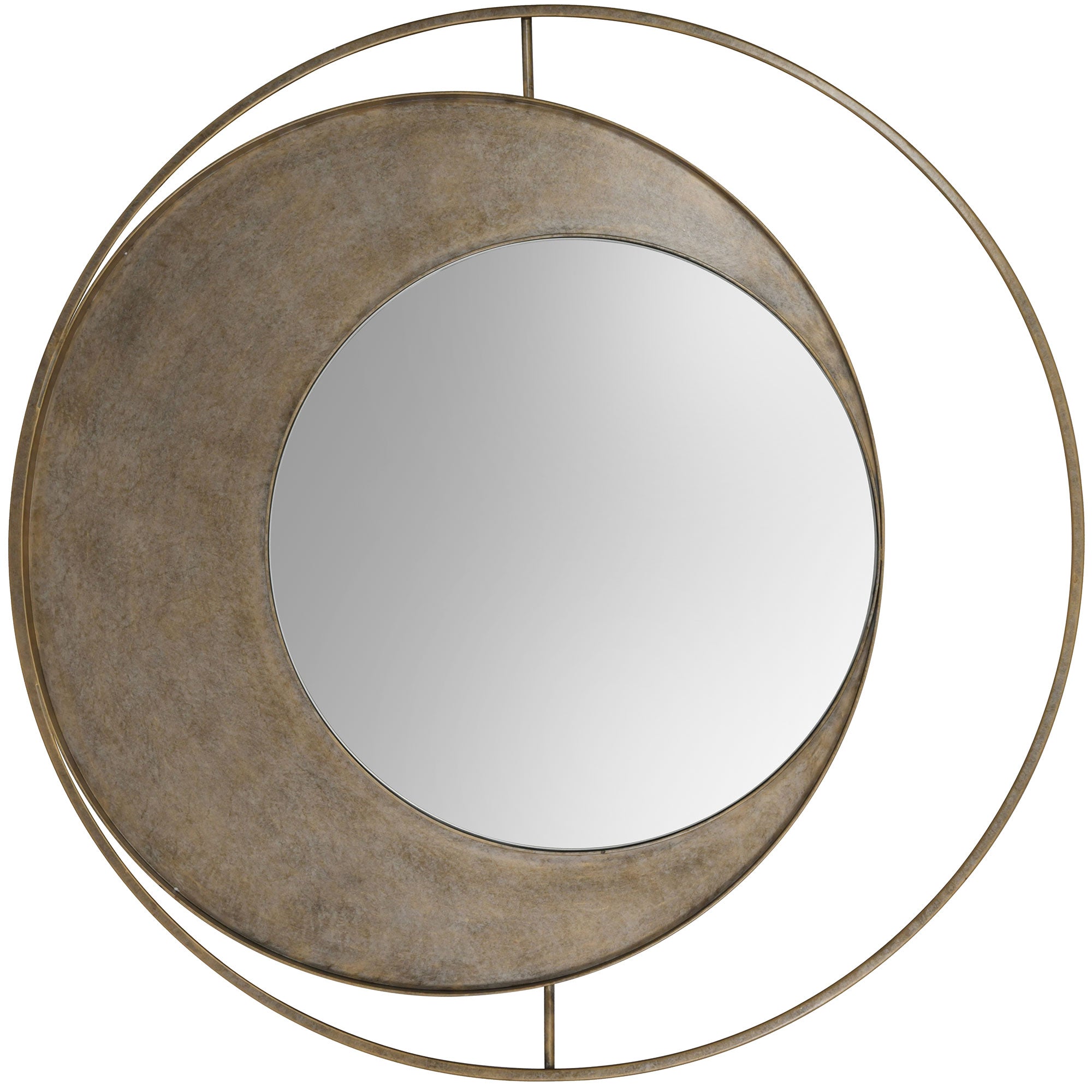 Concentric Circles Mirror Gold