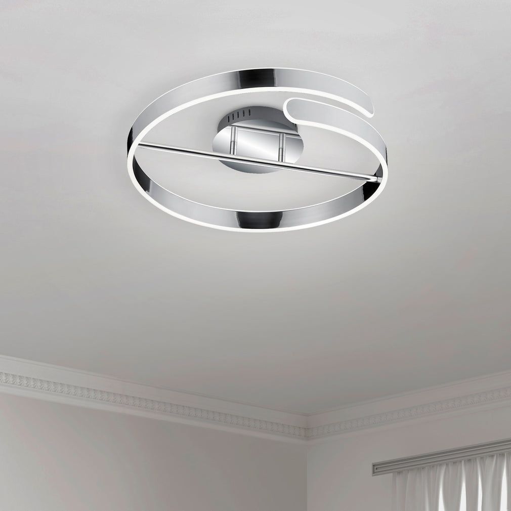 Fiador LED Semi Flush Chrome (W1)