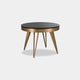 Eichholtz Rocco - Side Table Brushed Brass Finish Black Bevelled Glass Top