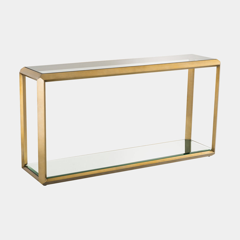 Eichholtz Callum - Console Table Brushed Brass Smoked Mirror Glass