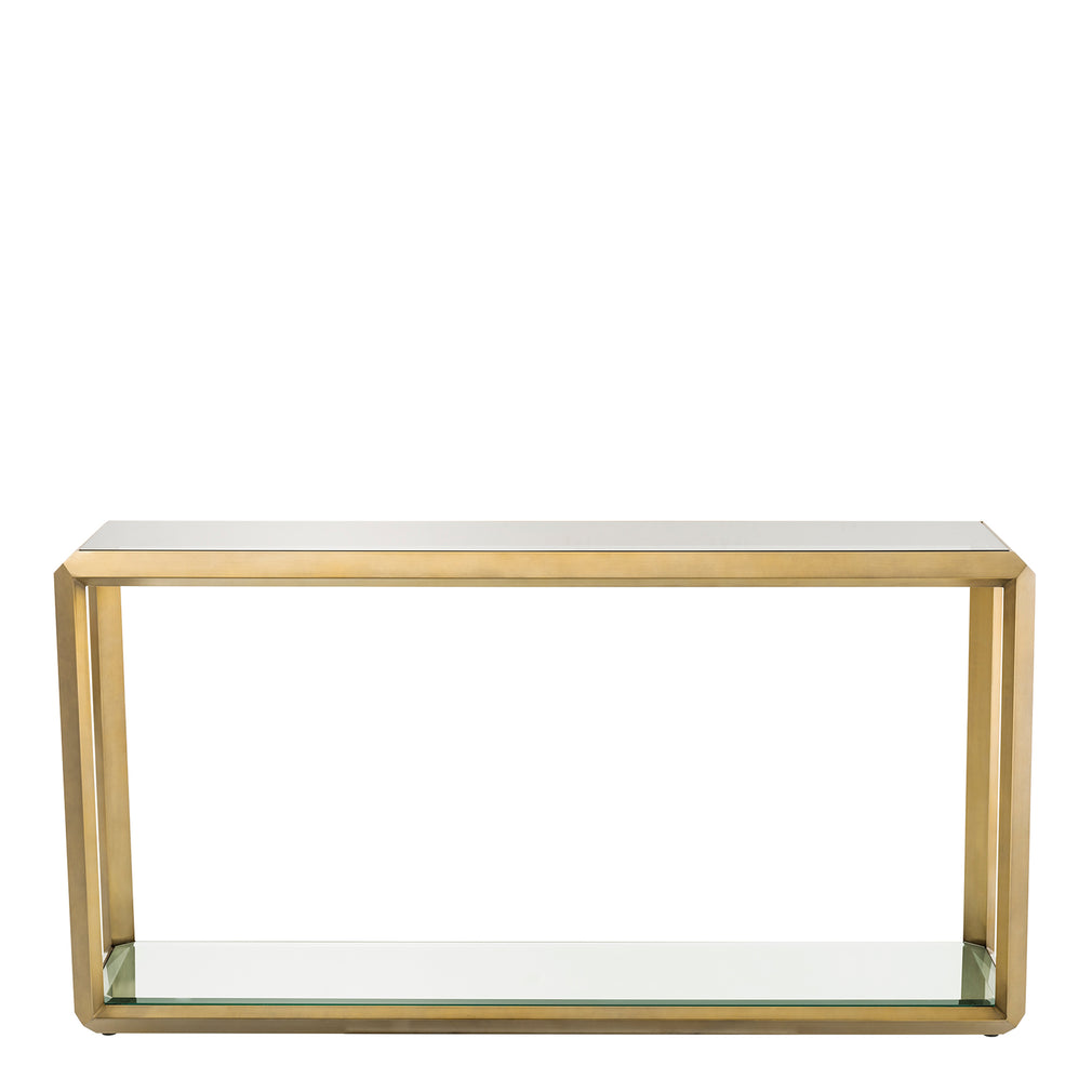 Eichholtz Callum - Console Table Brushed Brass Smoked Mirror Glass