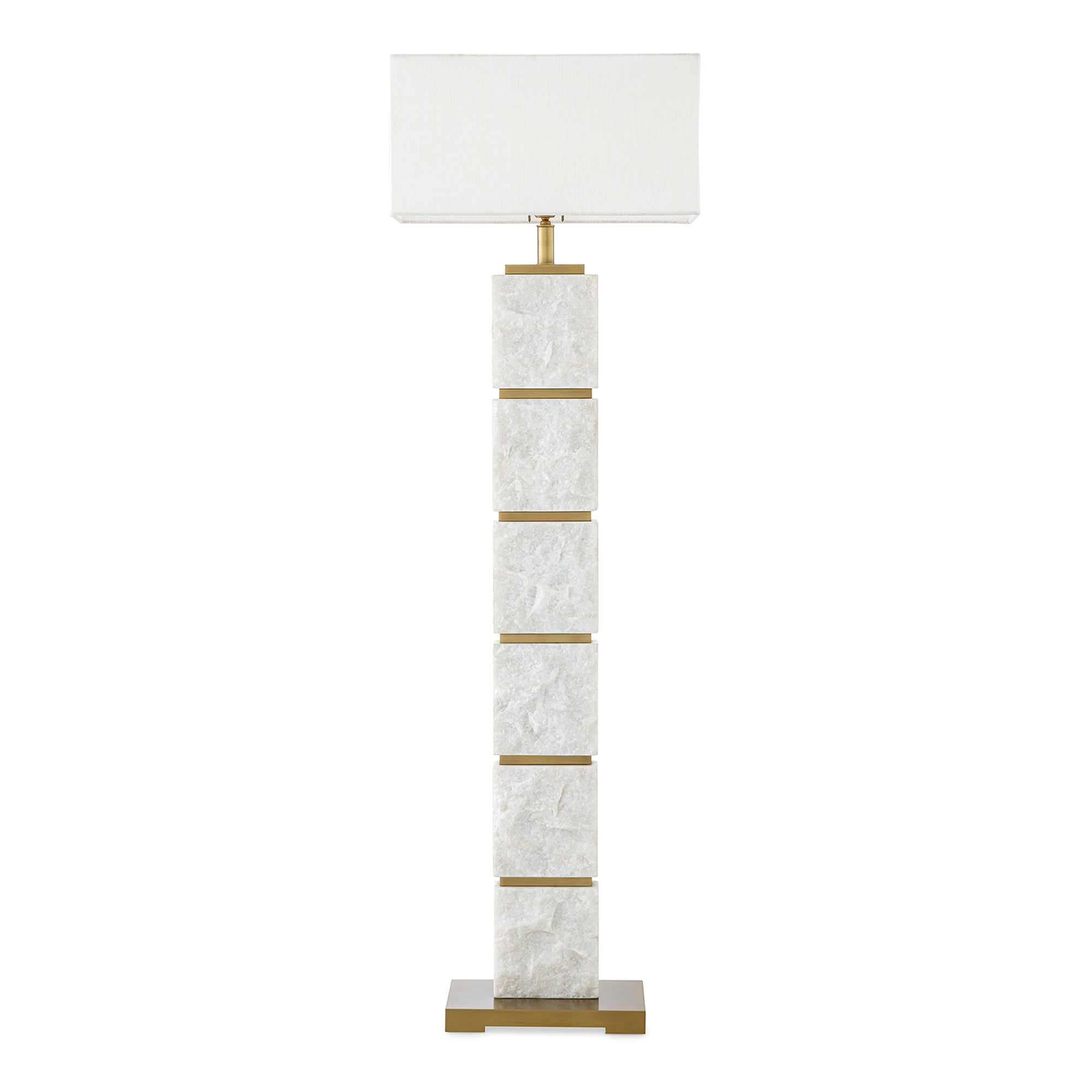 Eichholtz Newton - Floor Lamp White Marble Antique Brass