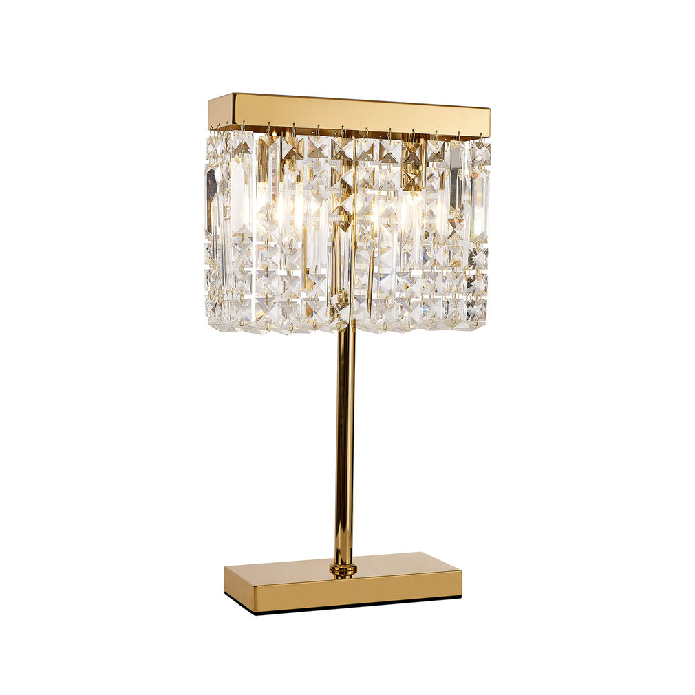 Tara Table Lamp Gold and Clear Crystal