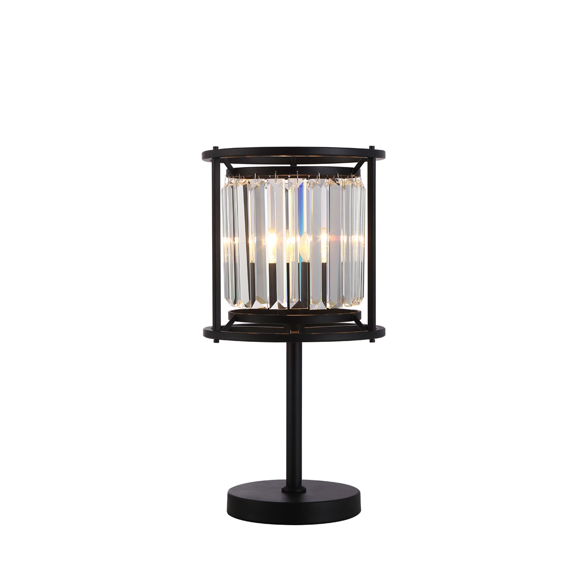 Bendir Table Lamp Black/Clear Crystal