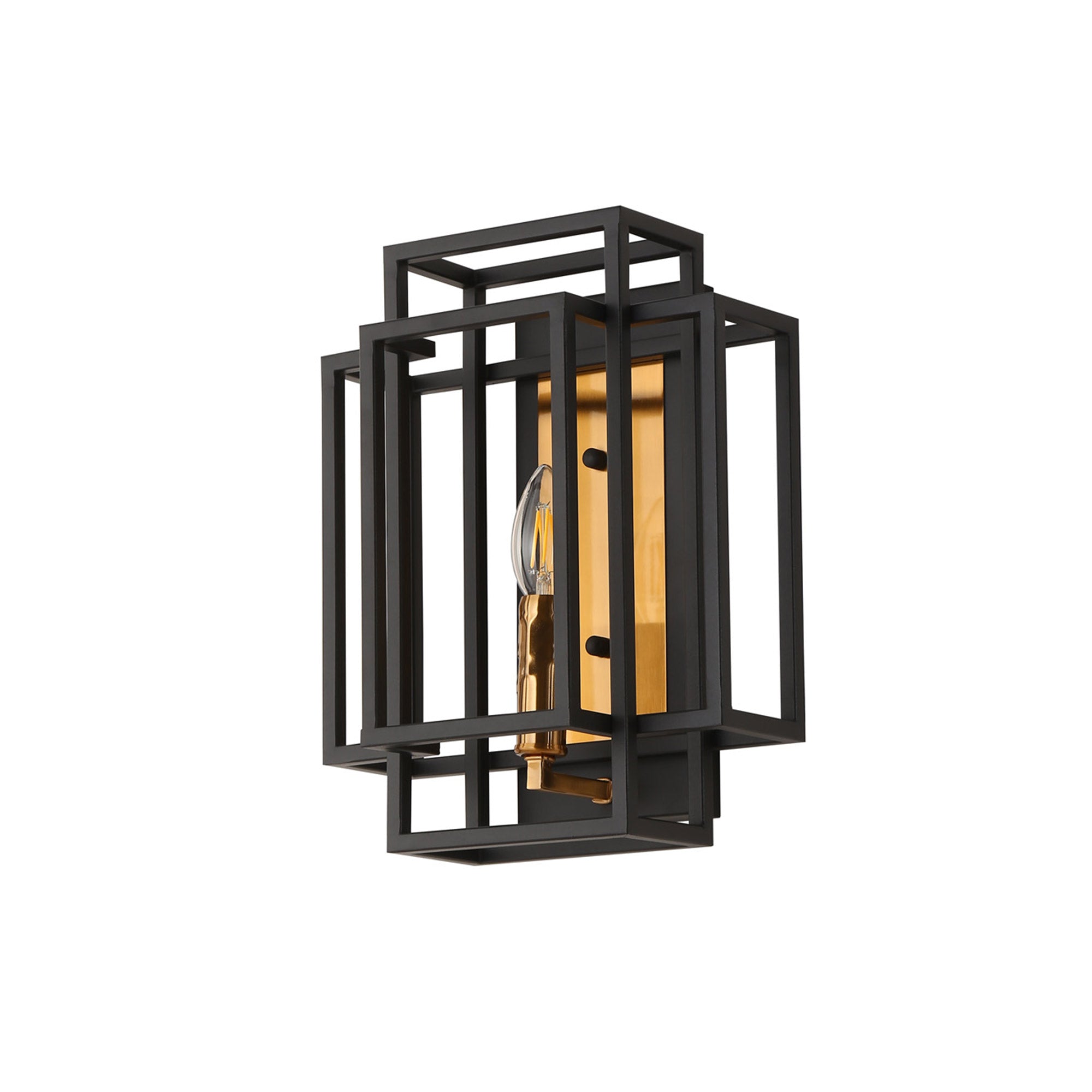 Dutton Wall Light Black/Gold