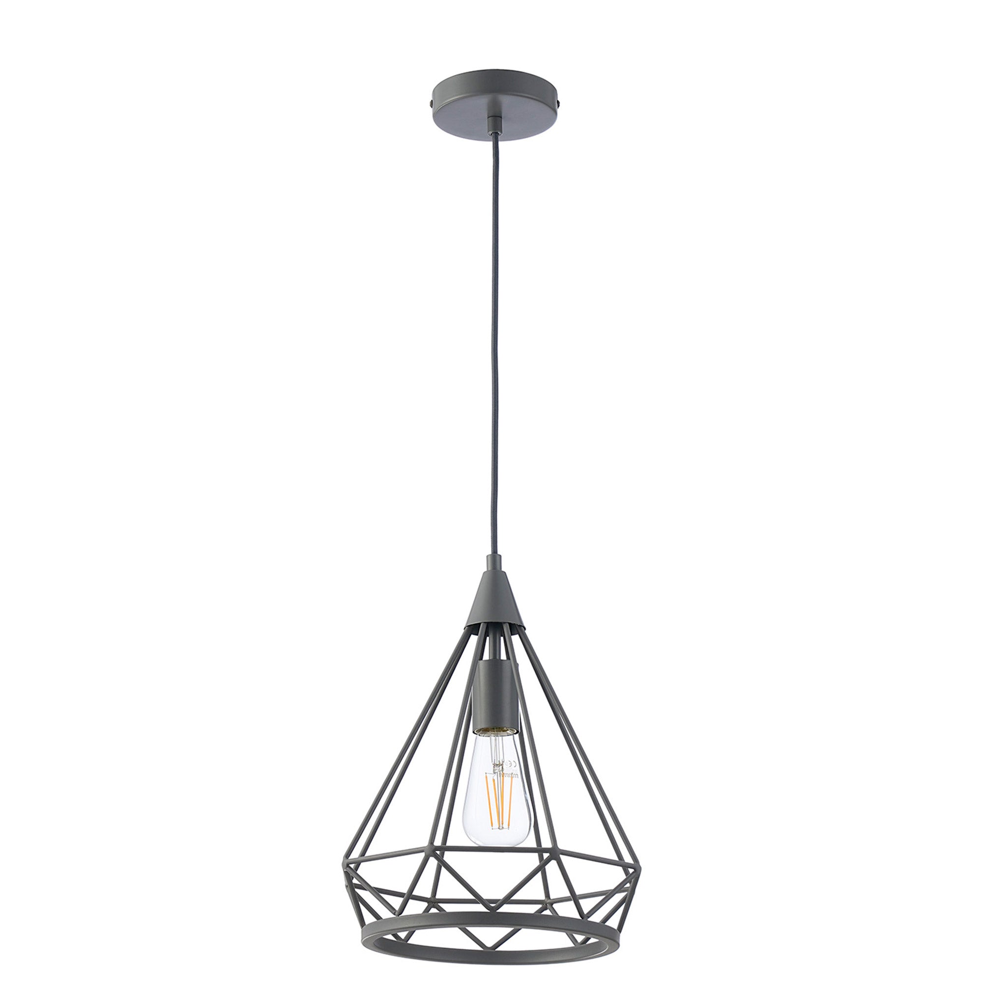 Bishop Small Pendant Matt Grey Finish