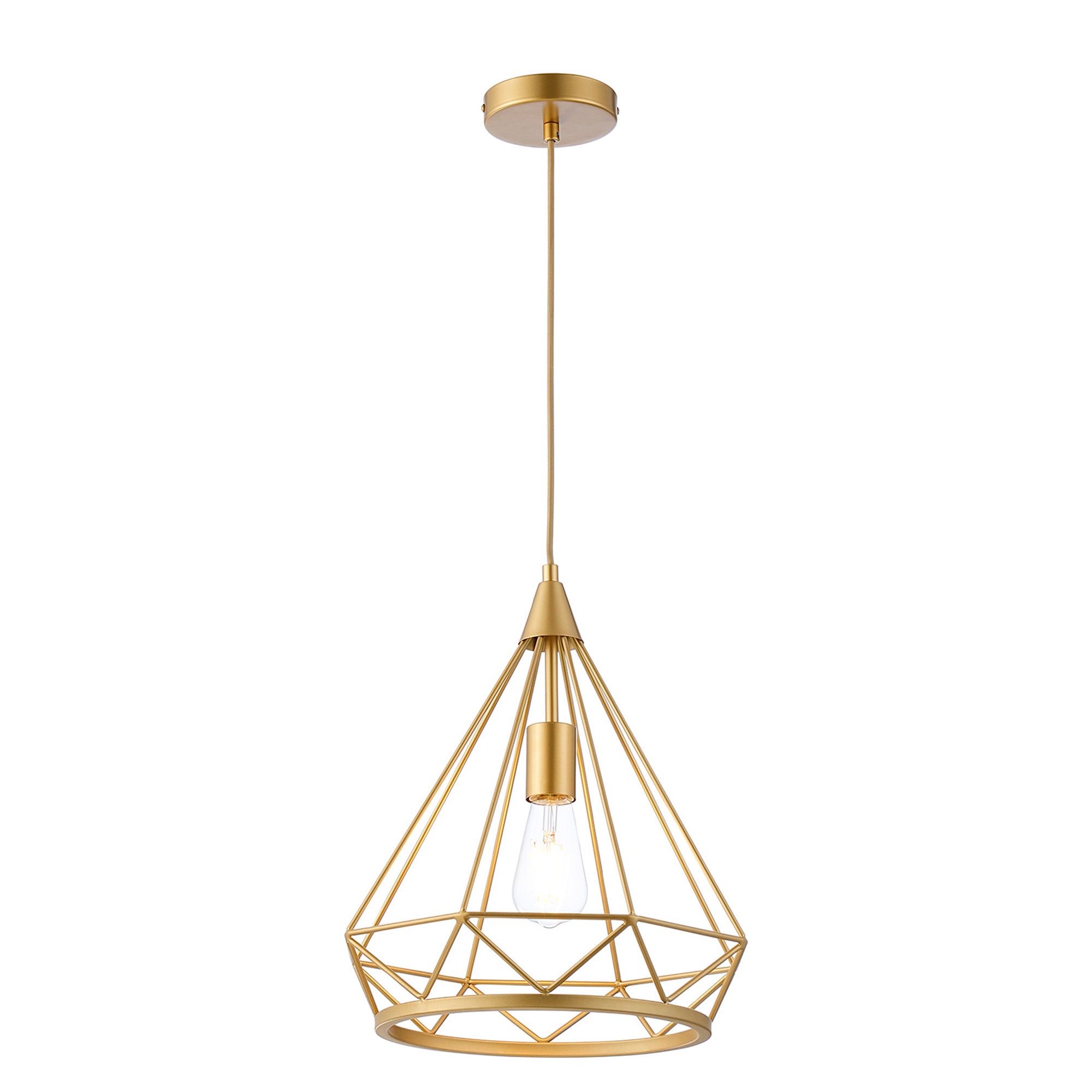 Bishop Large Pendant Gold Finish