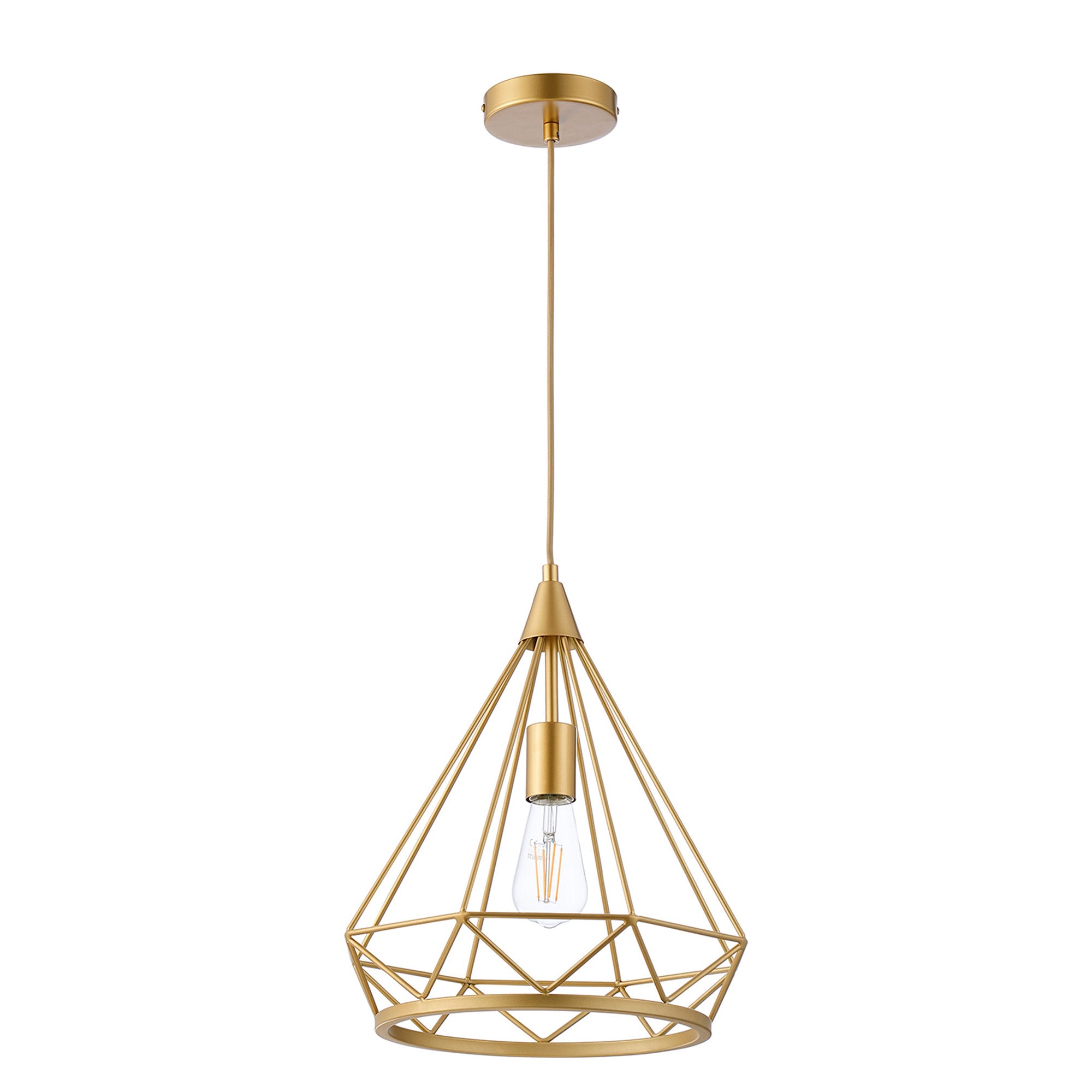 Bishop Large Pendant Gold Finish