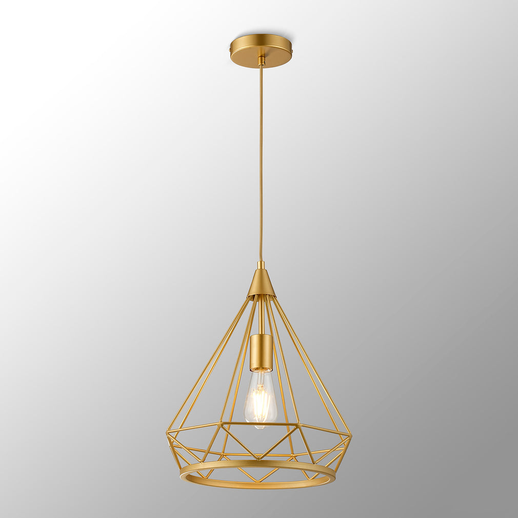 Bishop Large Pendant Gold Finish