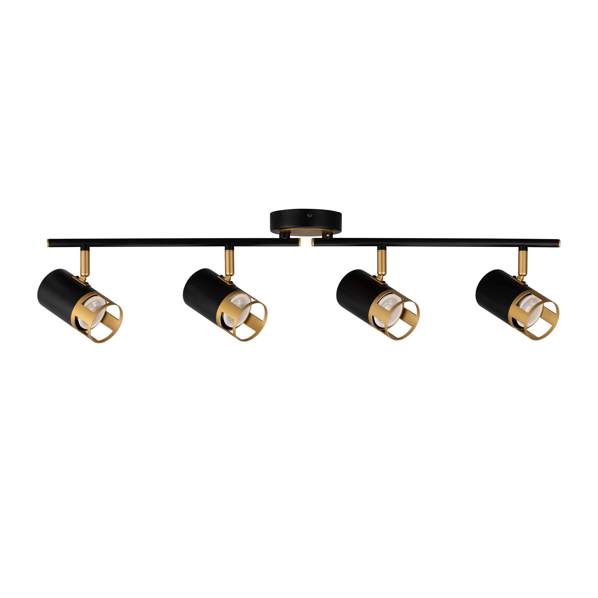 Spencer Bar 4 Spot Black/Painted Gold Finish