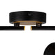 Spencer Bar 4 Spot Black/Painted Gold Finish