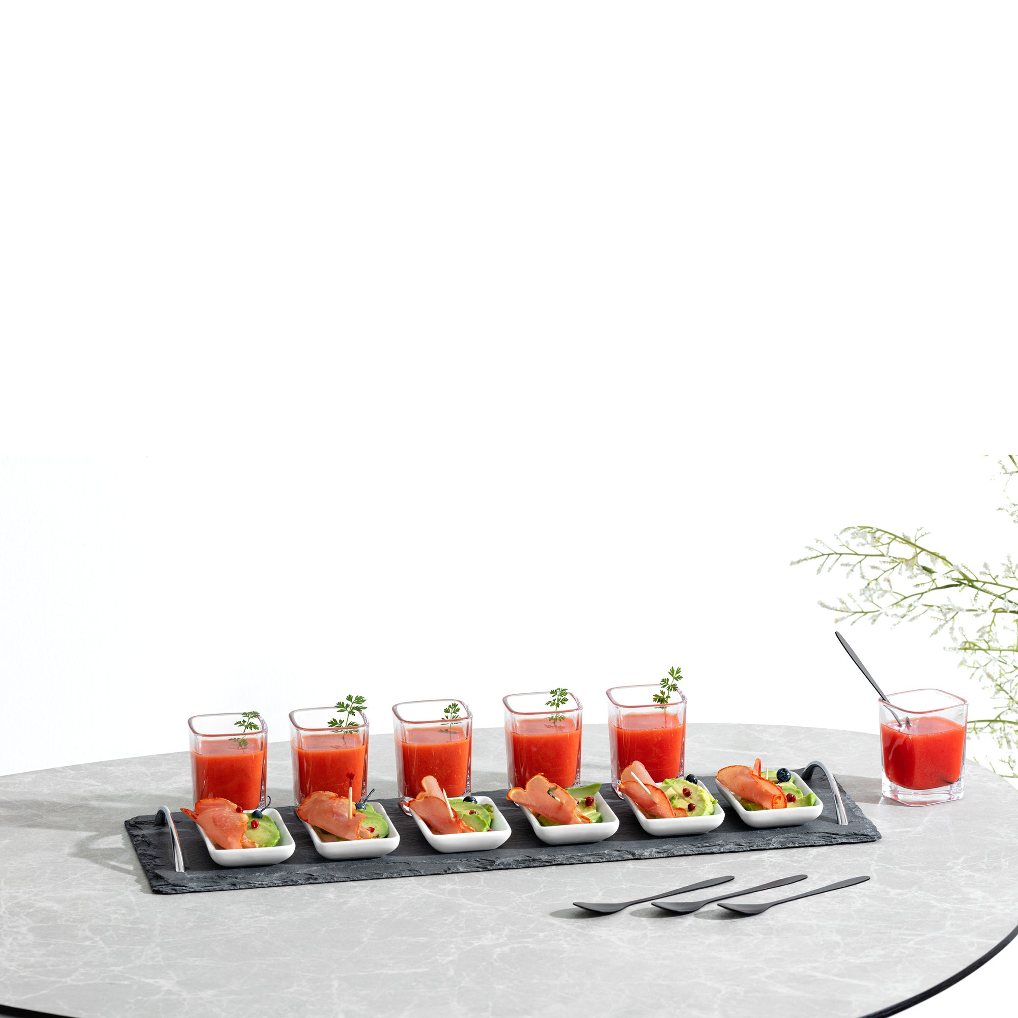 Tapas Set with Slate Tray - 19 Piece Set