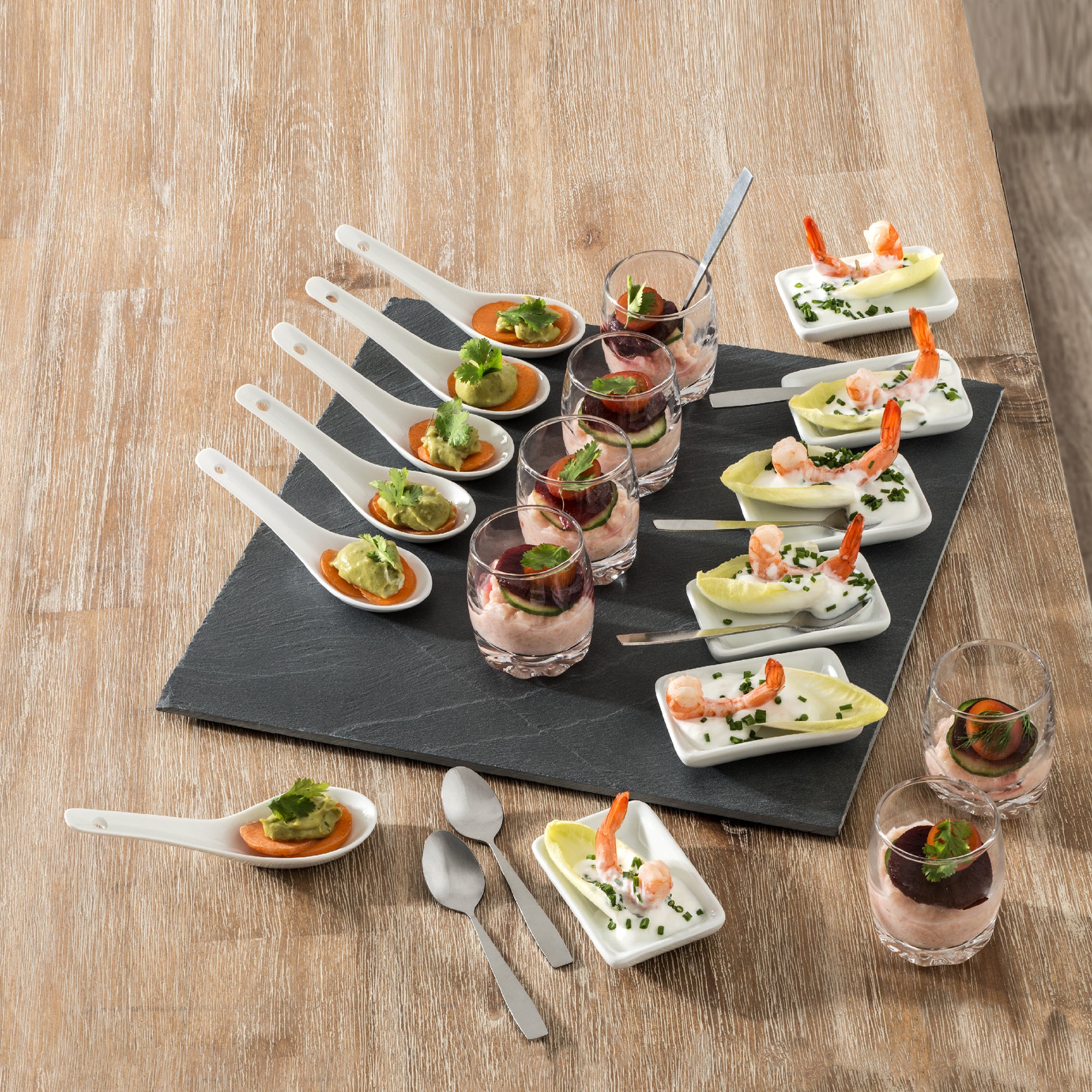 Tapas Set with Slate Tray - 25 Piece Set