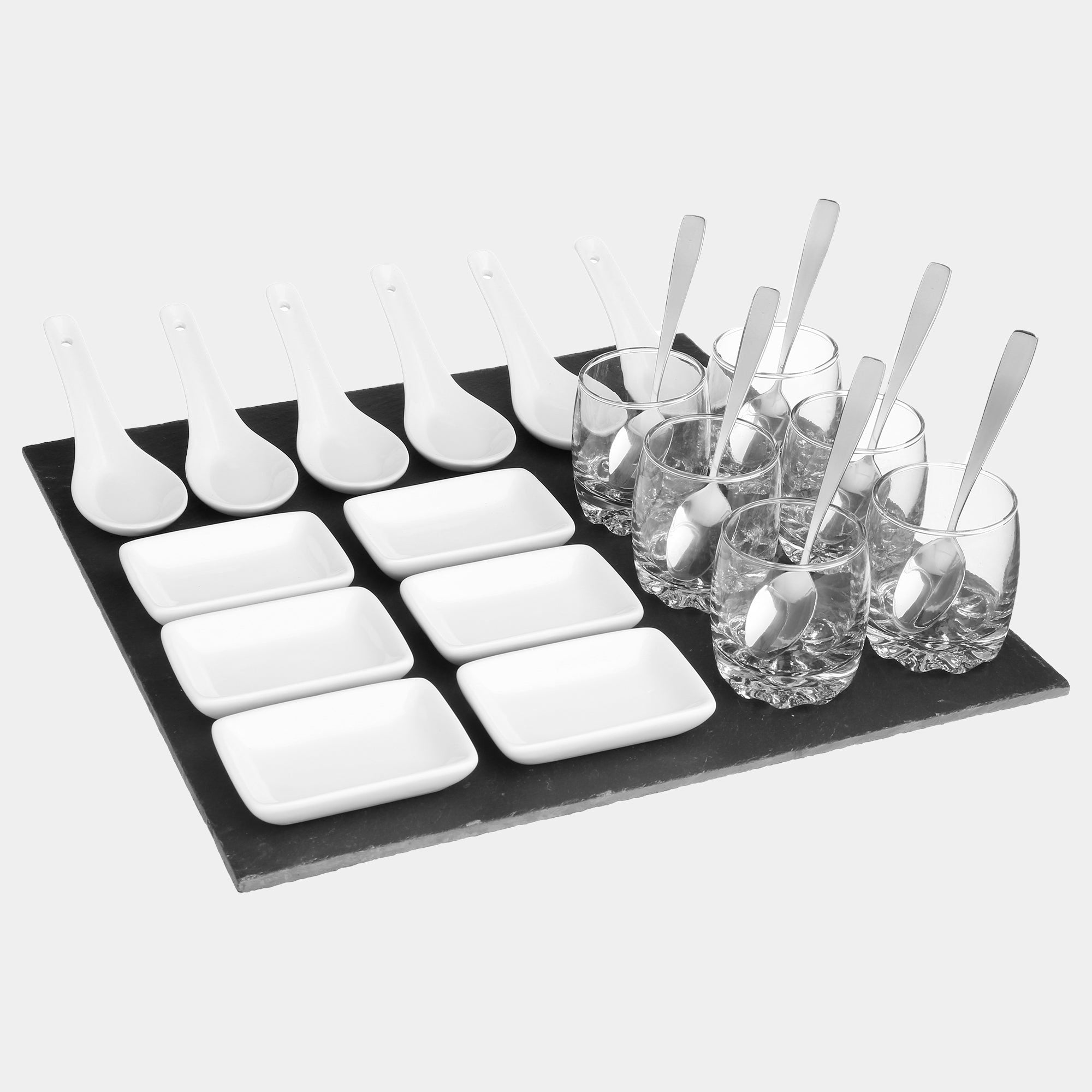 Tapas Set with Slate Tray 25 Piece (BA)