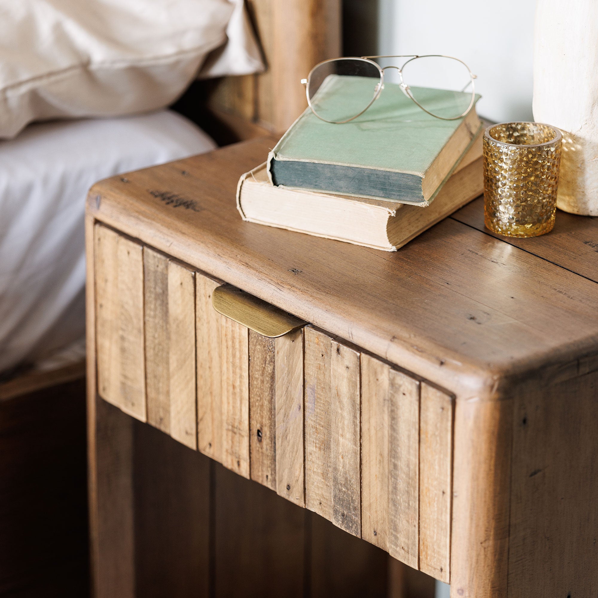 1 Drawer Bedside Rustic Oak