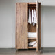 Double 2 Door Wardrobe Rustic Oak  (Supplied Packed Flat)