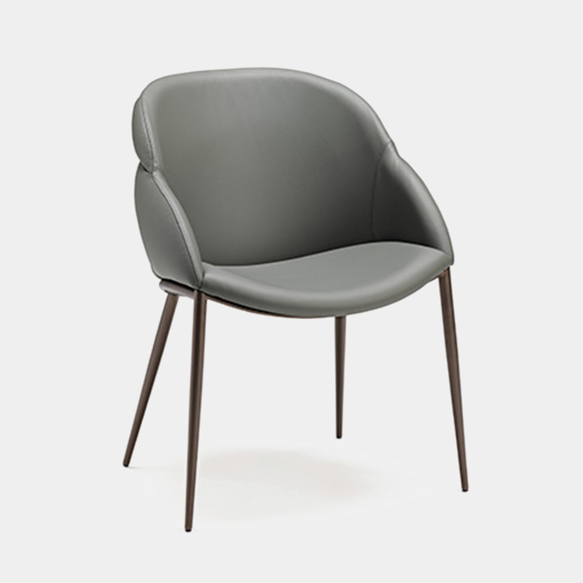 Cattelan Italia Camilla - Dining Chair In Faux Leather with Metal Legs