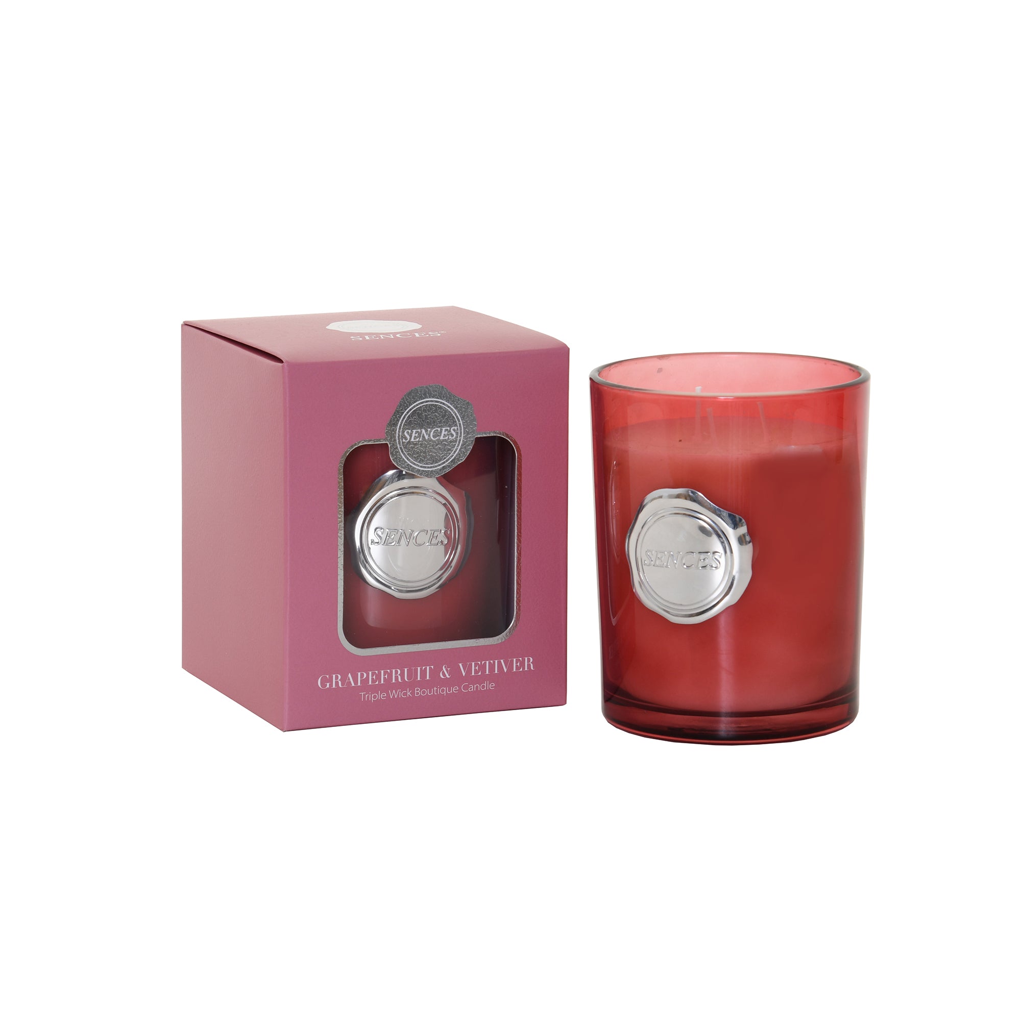 Sences Premium Luxury Scented Candle Grapefruit & Vetiver