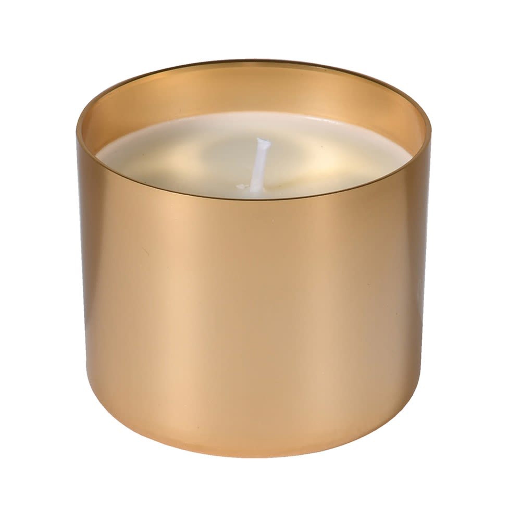 White Sandalwood Gold Candles - Set of 3