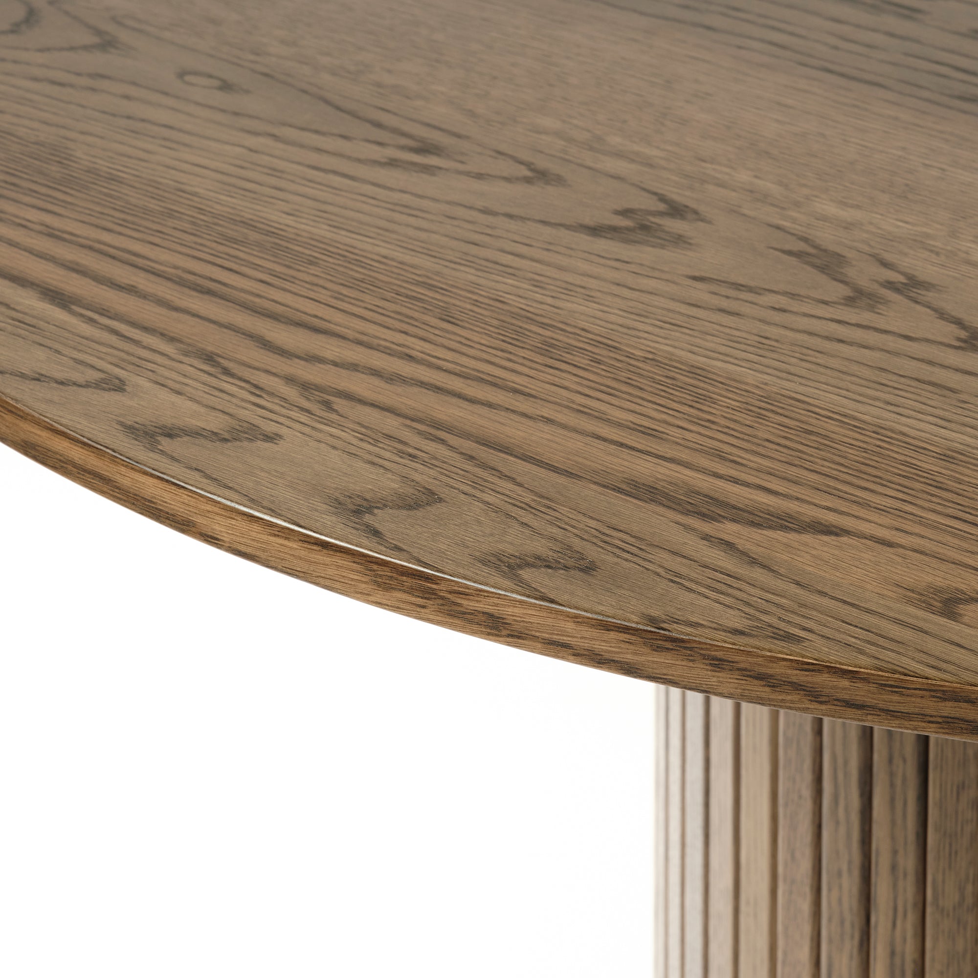 120cm Round Dining Table In Smoked Oak Finish