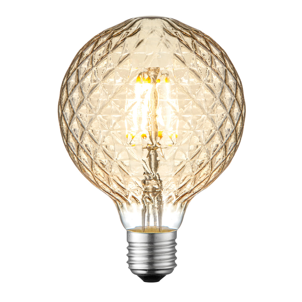LED Globe ES Lattice Amber Bulb