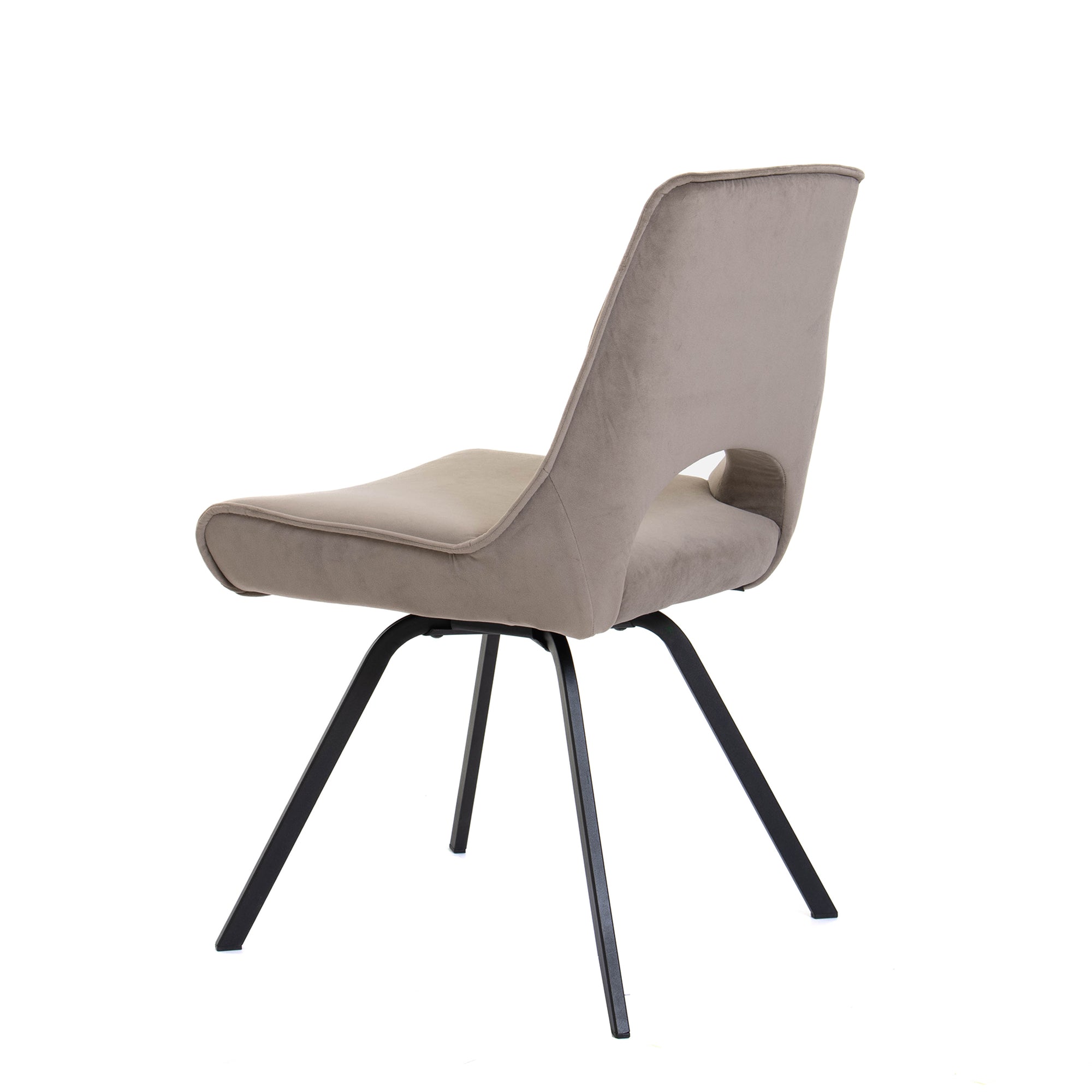 Nova - Swivel Dining Chair In Mink Velvet