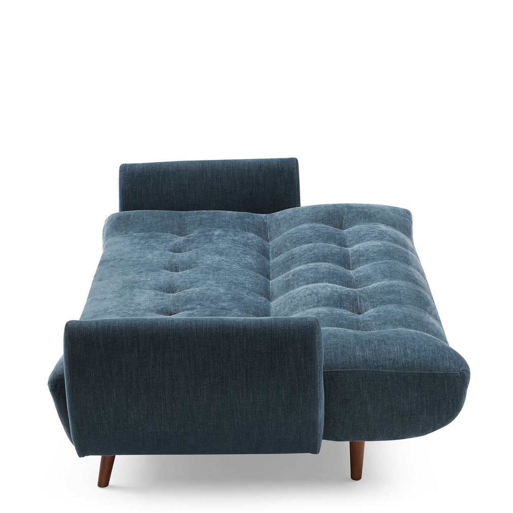 Click Clack Sofa Bed In Fabric Navy With Dark Legs