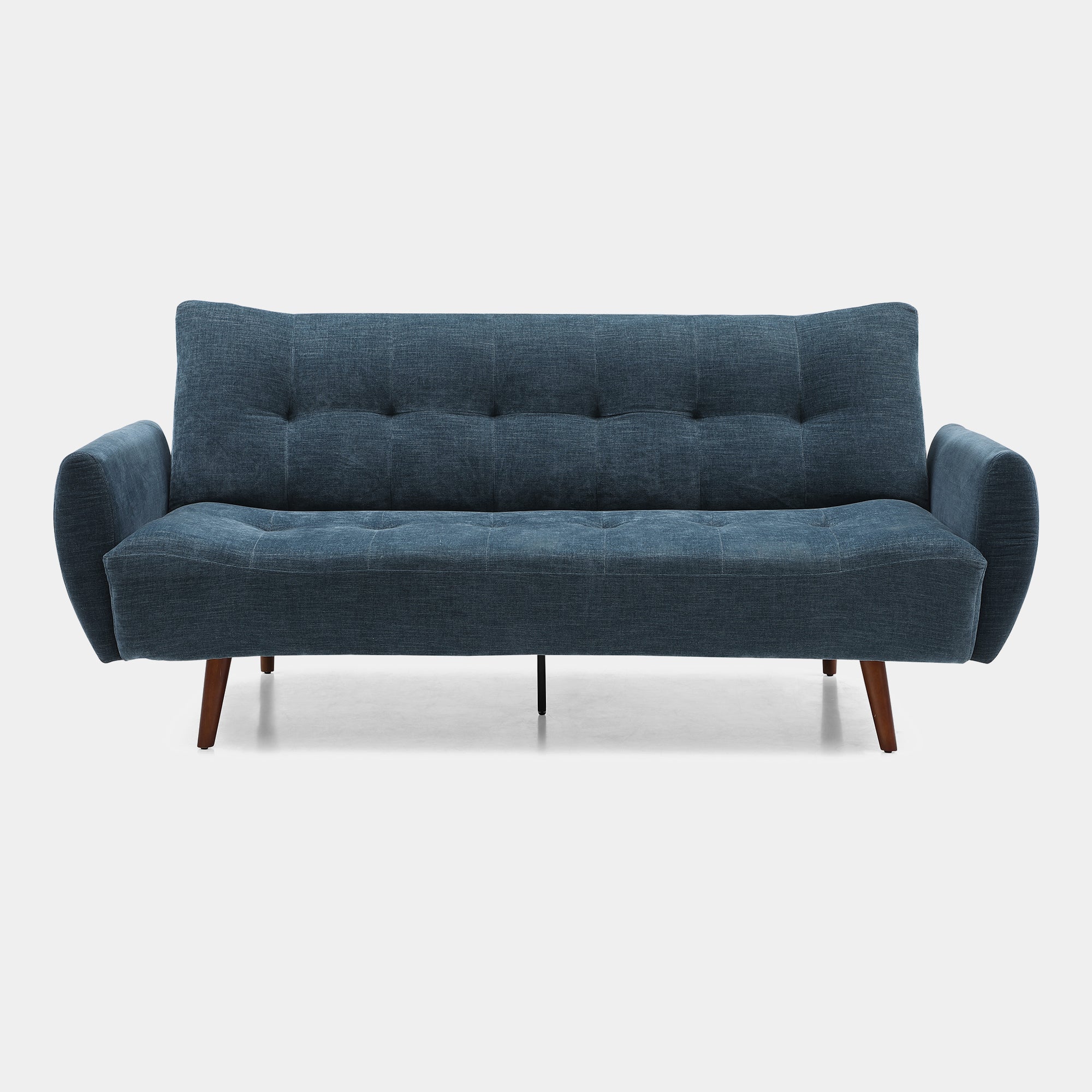 Click Clack Sofa Bed In Fabric Navy With Dark Legs