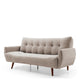 Click Clack Sofa Bed In Fabric Natural With Dark Legs