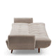 Click Clack Sofa Bed In Fabric Natural With Dark Legs