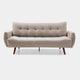 Click Clack Sofa Bed In Fabric Natural With Dark Legs