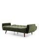 Click Clack Sofa Bed In Fabric Olive With Dark Legs