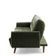 Click Clack Sofa Bed In Fabric Olive With Dark Legs