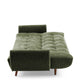 Click Clack Sofa Bed In Fabric Olive With Dark Legs