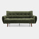 Click Clack Sofa Bed In Fabric Olive With Dark Legs