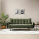 Click Clack Sofa Bed In Fabric Olive With Dark Legs