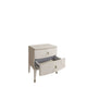 Dynasty - 2 Drawer Bedside Chest In Stone Finish