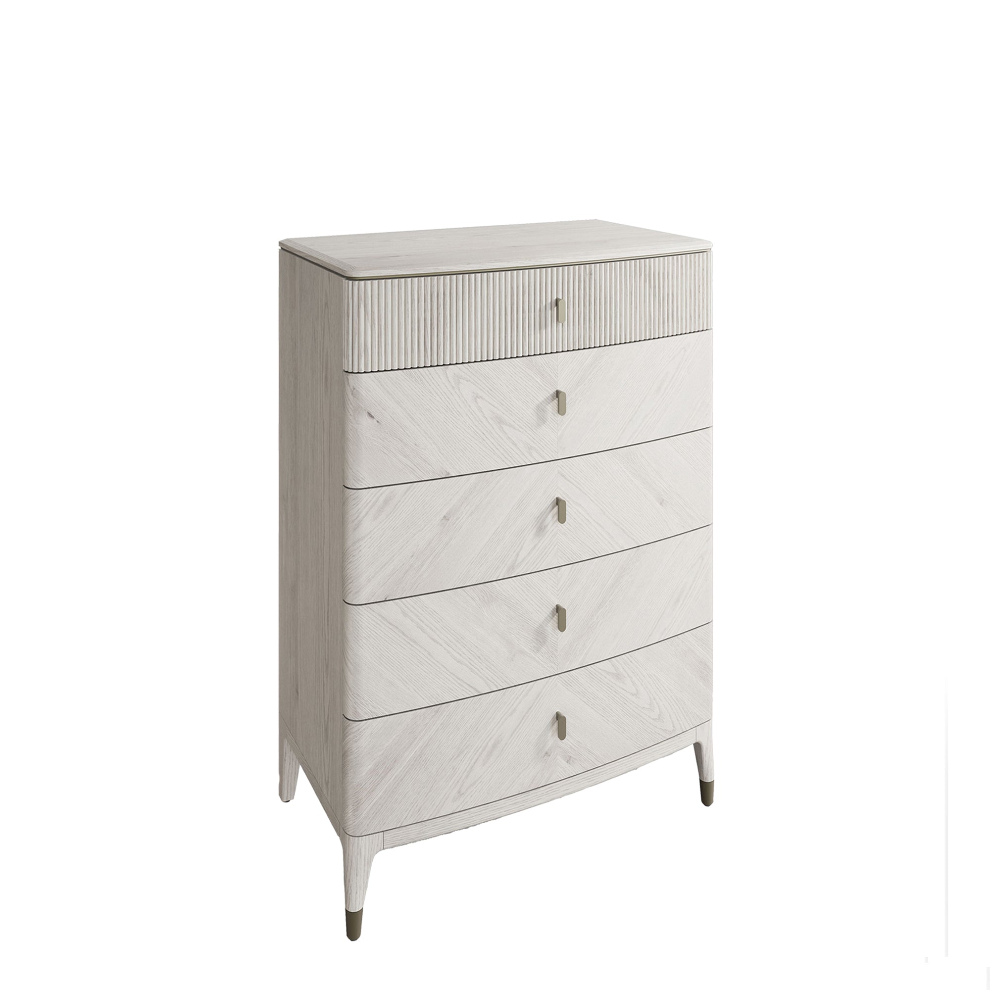 Dynasty - 5 Drawer Tall Chest In Stone Finish