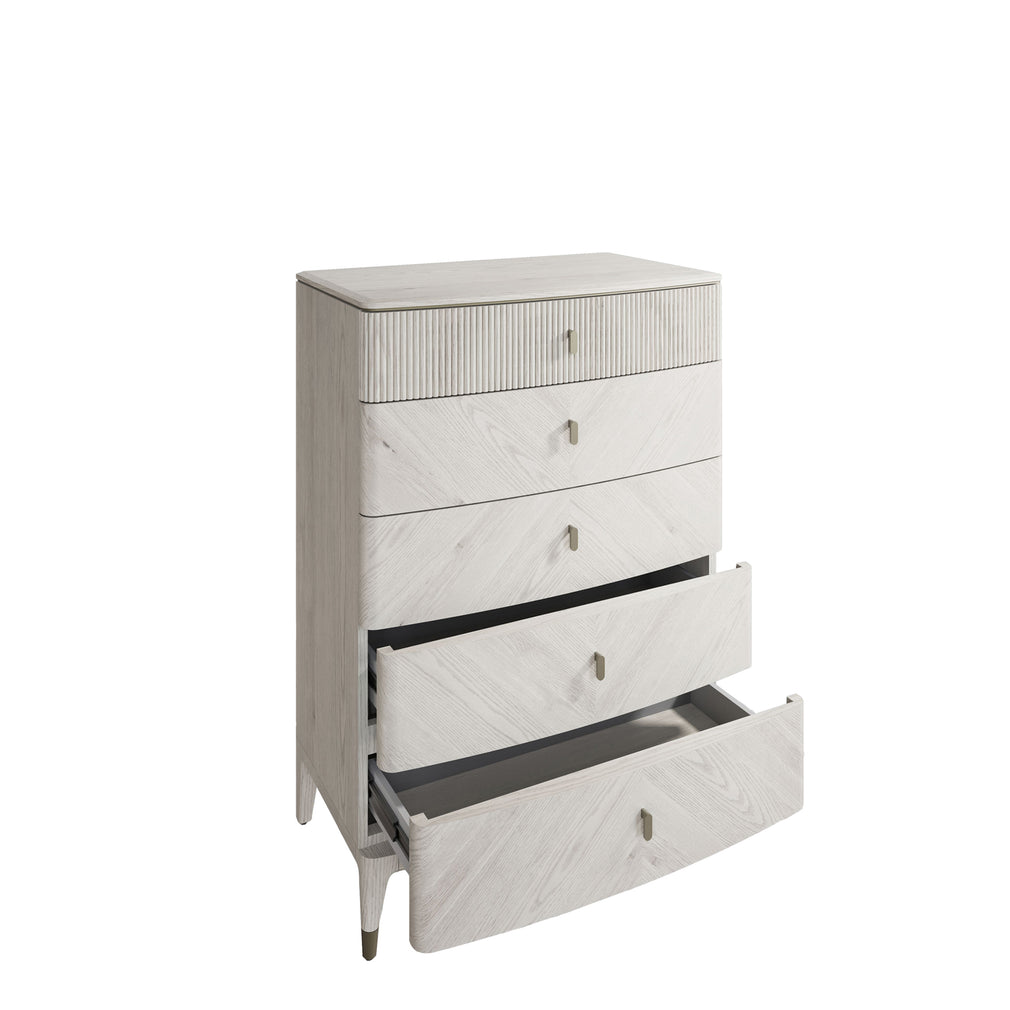 Dynasty - 5 Drawer Tall Chest In Stone Finish