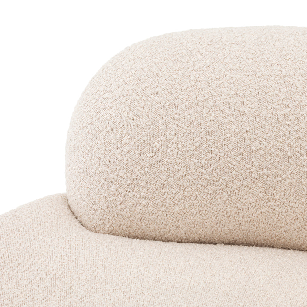 Round Sofa In Boucle Cream