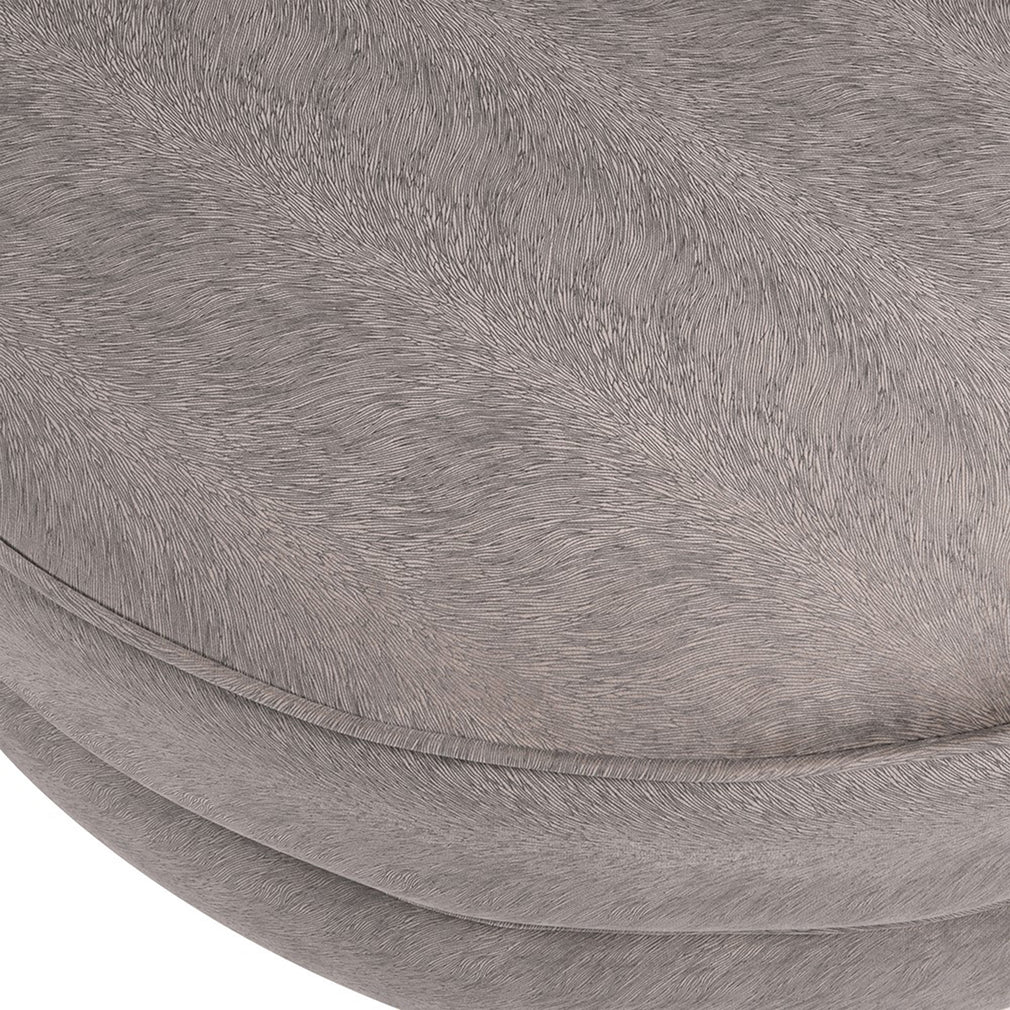 Chaise Longue In Warm Grey Hide Print