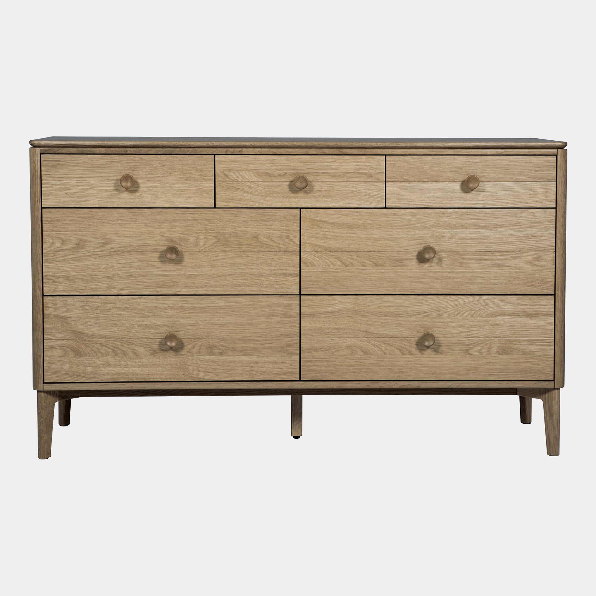 Lausanne Oak - 7 Drawer Wide Chest