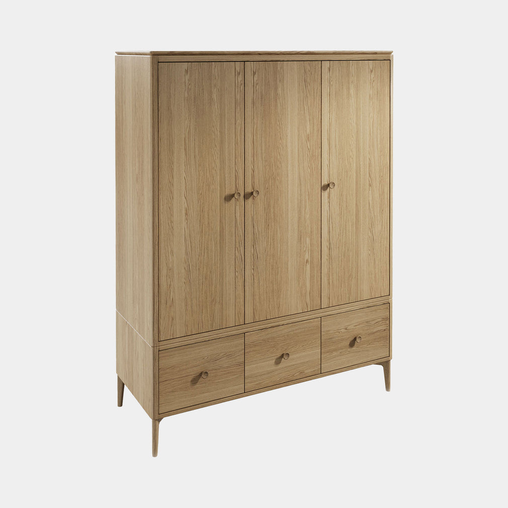 Triple Wardrobe (Top Supplied Packed Flat-Base Assembled)