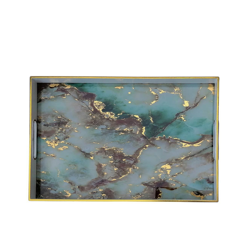 Lagoon Abstract Rectangular Tray