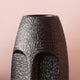 Rapa Nui Black Textured Face Vase